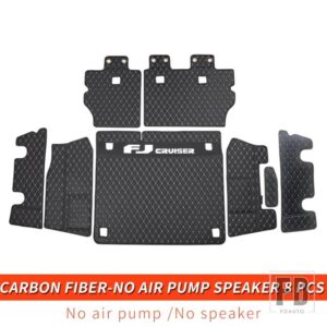 トヨタ 06-21 年 FJ クルーザーアクセサリー内装トランクマット完全包囲装飾革パッド - No pump No speaker