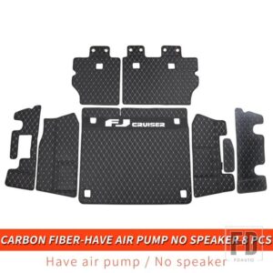 トヨタ 06-21 年 FJ クルーザーアクセサリー内装トランクマット完全包囲装飾革パッド - Have pump No speaker