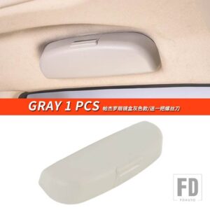 三菱 パジェロアクセサリーサングラスメガネケース収納ボックスパジェロピニンIOフルモンテロV73V87V9395V97V98装飾 - grey
