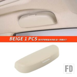 三菱 パジェロアクセサリーサングラスメガネケース収納ボックスパジェロピニンIOフルモンテロV73V87V9395V97V98装飾 - BEIGE