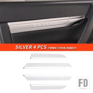 三菱 パジェロアクセサリー V93V97V98 ドアトリムカバーパジェロ IO フルピニンモンテロ装飾 - Silver