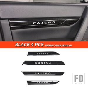 三菱 パジェロアクセサリー V93V97V98 ドアトリムカバーパジェロ IO フルピニンモンテロ装飾 - Black