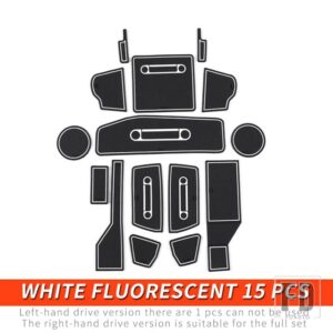 トヨタ 06-21 年 FJ クルーザーアクセサリー内装ドア溝マットシリカゲルゴム滑り止め装飾 - White fluorescent