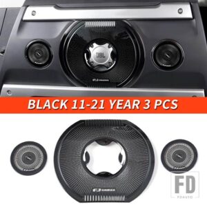 トヨタ 06-21 年 FJ クルーザーアクセサリー内装トランクスピーカーの側ステンレス装飾カバー - Black 11-20 year