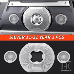トヨタ 06-21 年 FJ クルーザーアクセサリー内装トランクスピーカーの側ステンレス装飾カバー - Silver 11-20 year