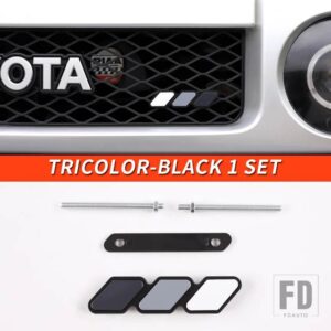 トヨタ 06-21 年 FJ クルーザーアクセサリー外装ラジエーターフロントグリッド装飾トリコロールサイン - Tricolor-Black