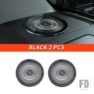 トヨタ 06-21 年 FJ クルーザーアクセサリーインテリアインパネスピーカーステンレスカバー - Black