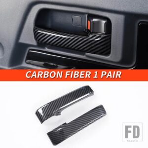 トヨタ 06-21 年 FJ クルーザーアクセサリー内装インナーハンドルカバーステッカー装飾 - Carbon Fiber