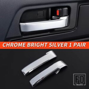 トヨタ 06-21 年 FJ クルーザーアクセサリー内装インナーハンドルカバーステッカー装飾 - Chrome bright silver