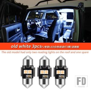 トヨタ 06-21 年 FJ クルーザーアクセサリー LED ライト車両インテリアランプ高輝度ライト - old white 3pcs