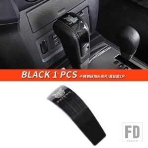 三菱 パジェロアクセサリーギアカバーシフトハンドボールパジェロIOフルV87V93V95V97V98装飾 - Black 1 PCS