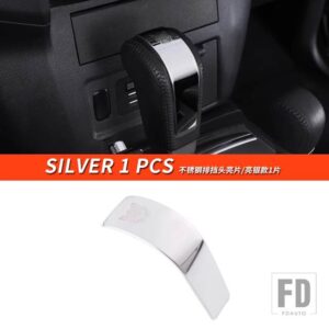 三菱 パジェロアクセサリーギアカバーシフトハンドボールパジェロIOフルV87V93V95V97V98装飾 - Silver 1 PCS