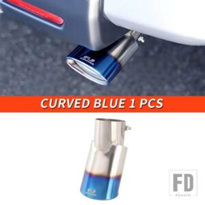 トヨタ 06-21 年 FJ クルーザーアクセサリー外装テール喉マフラーテールセクションノイズ低減装飾 - Curved Blue