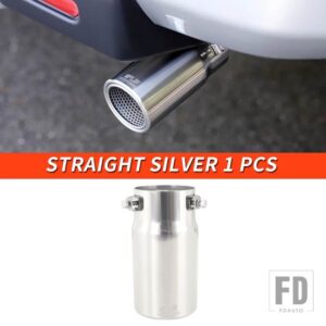 トヨタ 06-21 年 FJ クルーザーアクセサリー外装テール喉マフラーテールセクションノイズ低減装飾 - straight silver