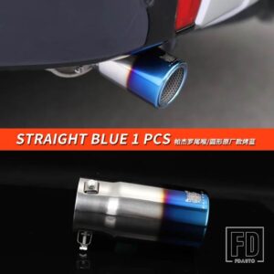 三菱 パジェロアクセサリーテールスロートエキゾーストパイプテールセクションノイズリダクションパジェロIOFULL PININ V73V75V77V87V93V95V97 - straight blue