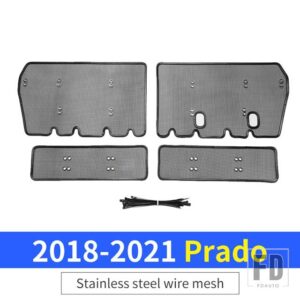 トヨタ 2003-2022 ランドクルーザープラド 150 120 LC150 LC120 チューニングアクセサリーグリルダスト防止モールドスタイリング - B 2018-2021