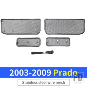トヨタ 2003-2022 ランドクルーザープラド 150 120 LC150 LC120 チューニングアクセサリーグリルダスト防止モールドスタイリング - B 2003-2009