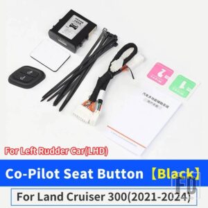 トヨタ 2021-2024 2023 ランドクルーザー 300 インテリアアクセサリー LC300 副パイロットシートボタンデバイスアップグレード - Black 2021-2024 LHD