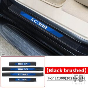 トヨタ ステンレスしきい値 ランドクルーザー 300 2021-2024 LC300 内装アップグレードアクセサリー - Black