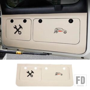 トヨタ ランドクルーザープラド 150 テールゲートツールボックスアンチスクラッチ防汚ステッカー LC150 FJ150 室内装飾 - BEIGE