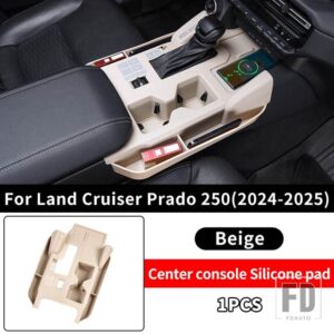トヨタ 2024 2025 ランドクルーザー 250 1958 プラド LC250 ギアボックスカバーシート収納ボックスインテリアアップグレードアクセサリー - Beige (LHD)