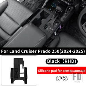 トヨタ 2024 2025 ランドクルーザー 250 1958 プラド LC250 ギアボックスカバーシート収納ボックスインテリアアップグレードアクセサリー - Black (RHD)