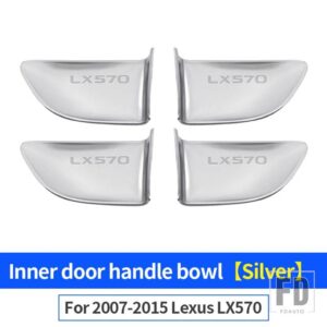 レクサス ステンレスドアハンドルパネル LX570 LX 570 2007-2010-16 2009 室内装飾アクセサリー - Silver A 07-15