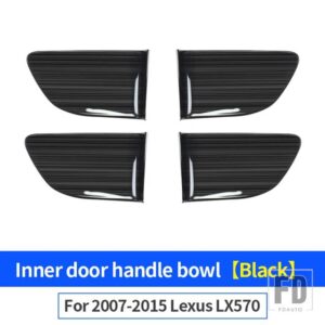 レクサス ステンレスドアハンドルパネル LX570 LX 570 2007-2010-16 2009 室内装飾アクセサリー - Black B 07-15