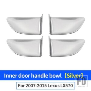 レクサス ステンレスドアハンドルパネル LX570 LX 570 2007-2010-16 2009 室内装飾アクセサリー - Silver B 07-15