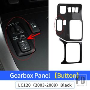 トヨタ 2003-2009 ランドクルーザープラド 120 中央制御パネル LC120 FJ120 ギアボックス装飾ギアアクセサリー - Black Button