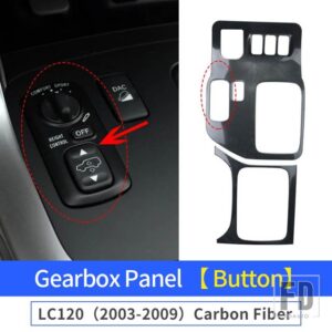 トヨタ 2003-2009 ランドクルーザープラド 120 中央制御パネル LC120 FJ120 ギアボックス装飾ギアアクセサリー - Carbon Fiber A