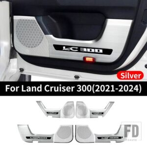 トヨタ LC300 FJ300 インテリアアクセサリー 2021-2024 ランドクルーザー 300 ステンレスドアカバースピーカーカバー