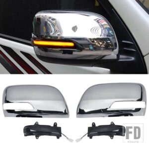 トヨタ 2008-2021 ランドクルーザー 200 プラド 150 バックミラーカバー LC150 LC200 アクセサリー LED ウインカー FJ150 - Electroplating