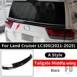 2021-2024 ランドクルーザー 300 スポーツミドルウィング LC300 固定風テール装飾アクセサリーに適用 - A Style Black