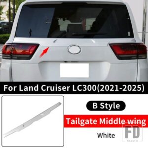 2021-2024 ランドクルーザー 300 スポーツミドルウィング LC300 固定風テール装飾アクセサリーに適用 - B style white