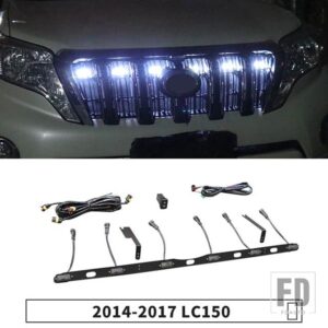 トヨタ 2014-2021 ランドクルーザープラド 150 LC150 アクセサリー LED ライト中央グリルクリアランスランプ幅ランプ - White 2014-2017