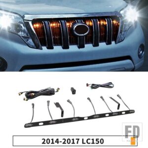 トヨタ 2014-2021 ランドクルーザープラド 150 LC150 アクセサリー LED ライト中央グリルクリアランスランプ幅ランプ - Yellow 2014-2017