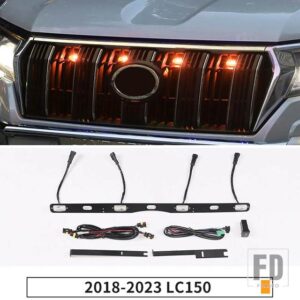 トヨタ 2014-2021 ランドクルーザープラド 150 LC150 アクセサリー LED ライト中央グリルクリアランスランプ幅ランプ - Yellow 2018-2023