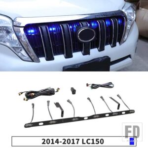 トヨタ 2014-2021 ランドクルーザープラド 150 LC150 アクセサリー LED ライト中央グリルクリアランスランプ幅ランプ - Blue 2014-2017