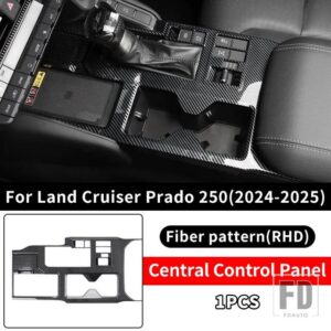 トヨタ 2024 ランドクルーザー 250 1958 プラド LC250 J250 中央制御パネルギア装飾カバーインナーアップグレードアクセサリー - Carbon Fiber - RHD