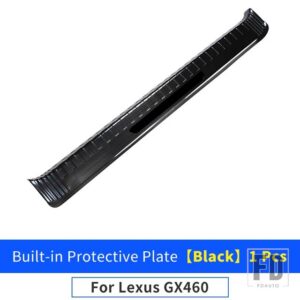 レクサス テールゲートステンレスしきい値プロテクターパネル GX460 GX 460 2010-2022 2021 トランクリアドア装飾アクセサリー - Built-in Black