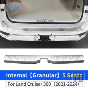 トヨタ ランドクルーザー 300 2021-2024 2023 しきい値テールドアガードボードステンレス LC300 インテリアアップグレードアクセサリー - Interior Grain 5