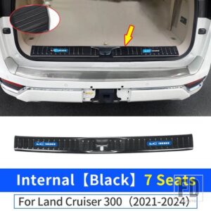 トヨタ ランドクルーザー 300 2021-2024 2023 しきい値テールドアガードボードステンレス LC300 インテリアアップグレードアクセサリー - Interior Black 7