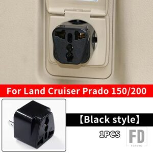 トヨタ ランドクルーザープラド 200 150 2008-2023 2018-20 トランク 12V 220V 電源プラグコンバータ専用 - Black
