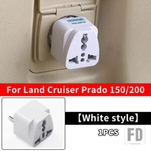 トヨタ ランドクルーザープラド 200 150 2008-2023 2018-20 トランク 12V 220V 電源プラグコンバータ専用 - WHITE