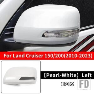 トヨタ 2008-2023 ランドクルーザー 200 プラド 150 バックミラーカバー LC150 LC200 アウターアクセサリー交換 - Pearl white Left