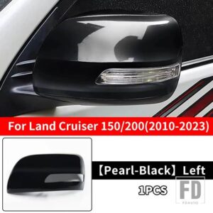 トヨタ 2008-2023 ランドクルーザー 200 プラド 150 バックミラーカバー LC150 LC200 アウターアクセサリー交換 - Pearl-Black-Left