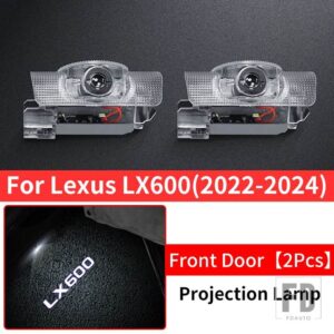 22-2024 LX600 インテリアアップグレードアクセサリー LX500D LED HD 環境ペダルライトドアウェルカムライト - Back Door
