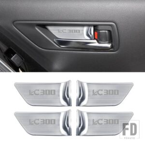 トヨタ ランドクルーザー 300 2022 2024 LC300 チューニング室内装飾アクセサリーアップグレードステンレスドアハンドル - Silver