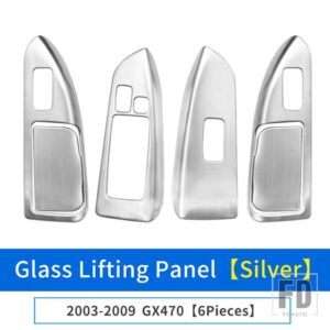 レクサス 2003-2009 GX 470 GX470 38200 インテリアドアボタンコントロールパネル装飾アクセサリー - 2003-2009 Silver